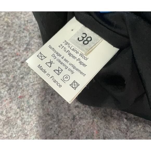 Lanvin River 2006 Black Wool Skirt Size 6 - Picture 3 of 4